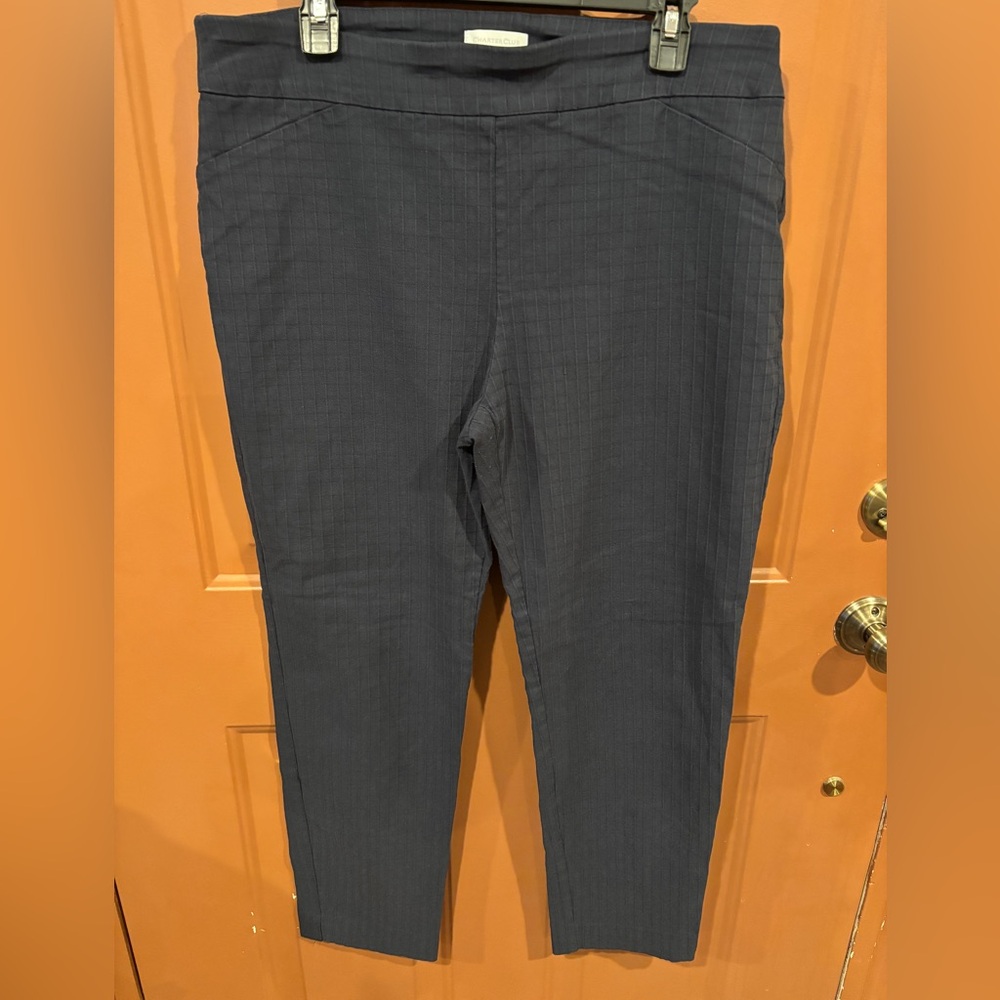 Charter Club Cambridge Skinny Blue Stretch Waist Size 18